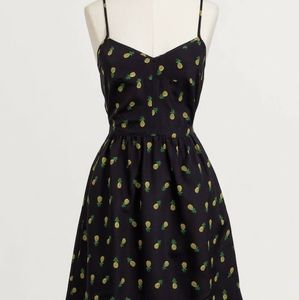 J. Crew Navy Blue Pineapple Cami Dress